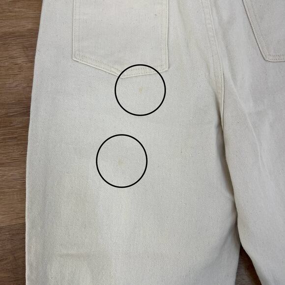 Vintage Forenza Ivory Denim Jeans Tapered Leg High Waisted 90s - Picture 8 of 9